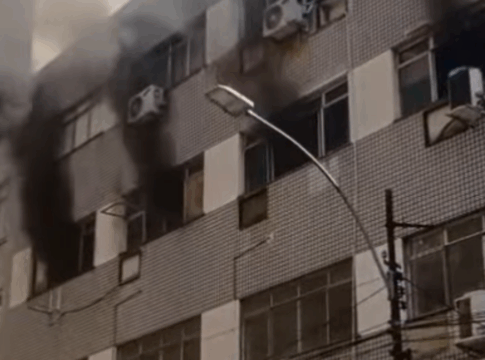 Incêndio na zona sul do Rio