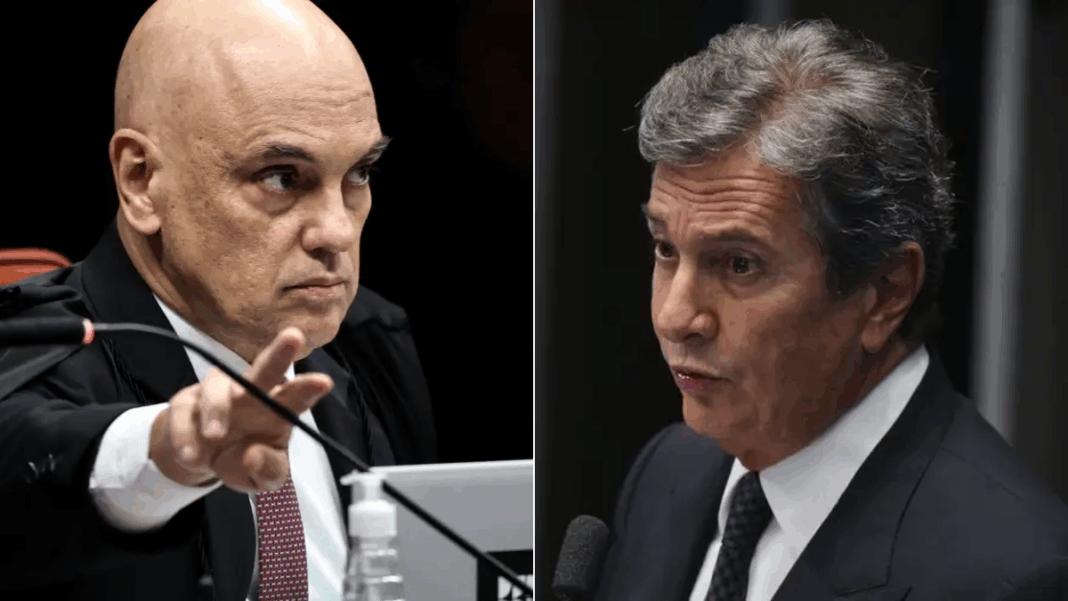 Alexandre de Moraes e Fernando Collor numa montagem