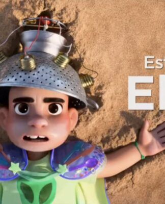 a imagem mostra um personagem de desenho da disney pixar, Elio