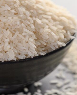 Imagem colorida de grão de arroz