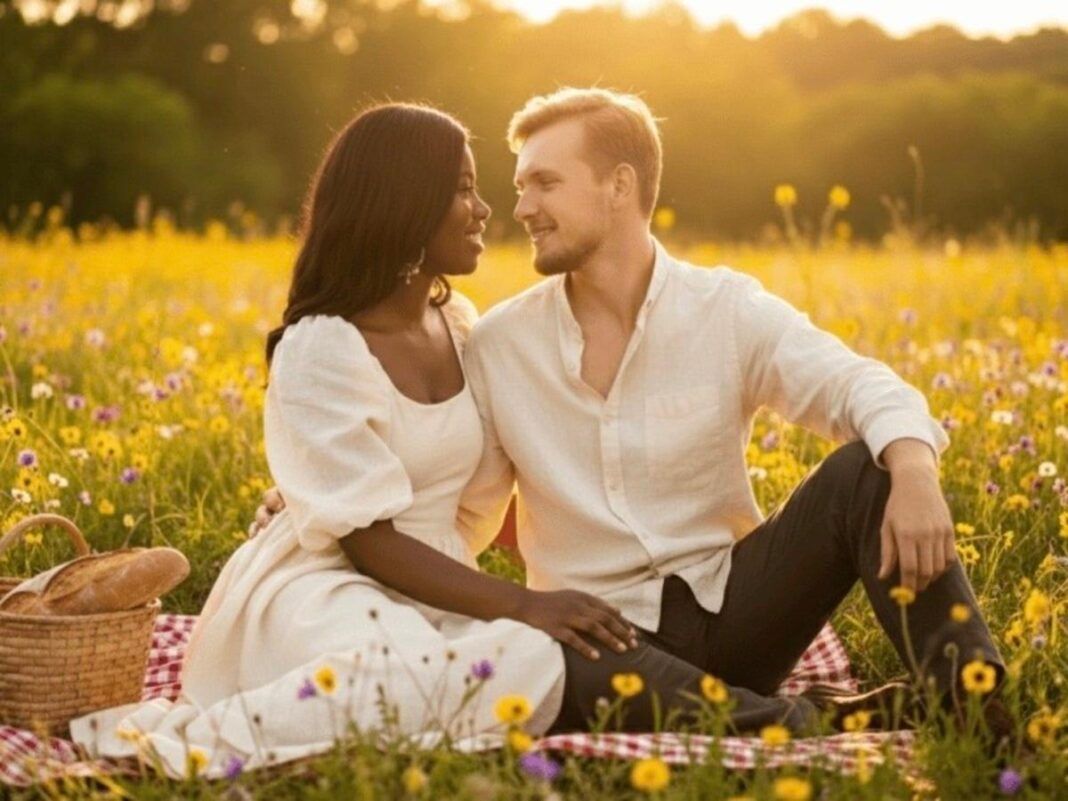 Imagem colorida de casal