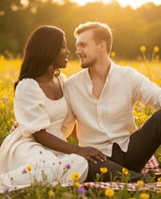 Imagem colorida de casal