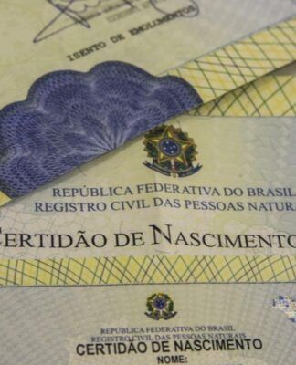 Imagem colorida de certidão de nascimento