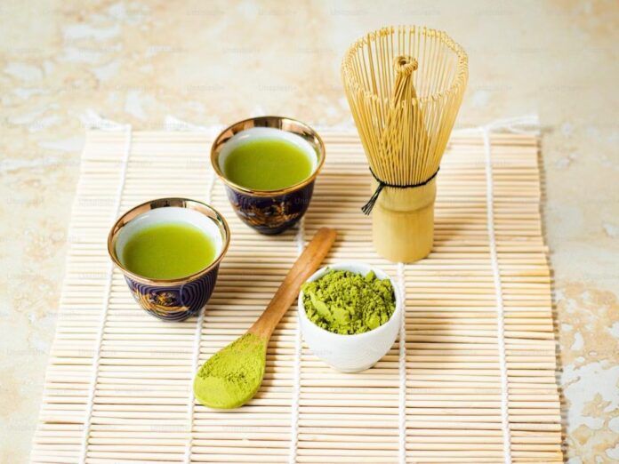 Imagem colorida de chá verde