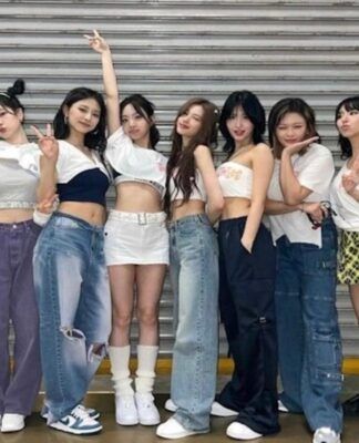 Imagem coloridad e grupo K Pop