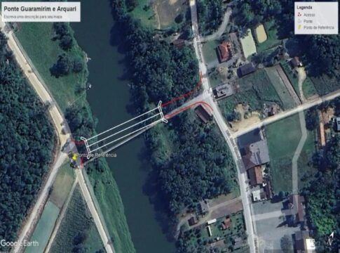 Imagem colorida de projeto de ponte