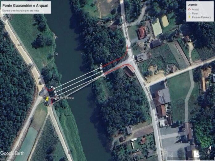 Imagem colorida de projeto de ponte