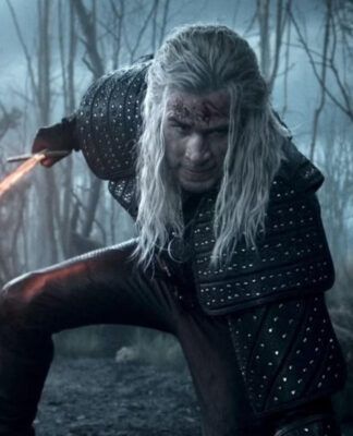 Imagem colorida de homem segurando espada