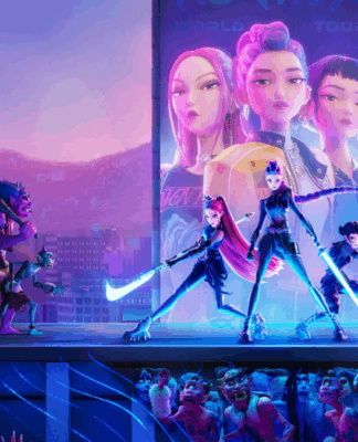 Capa oficial do filme Guerreiras do K-POP