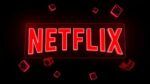 Logo Netflix grande e vermelho, fundo preto