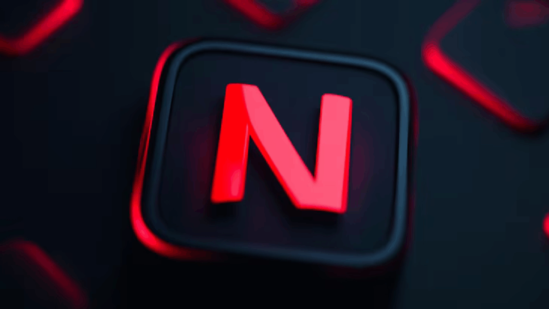 Letra N em vermelho do logo da Netflix