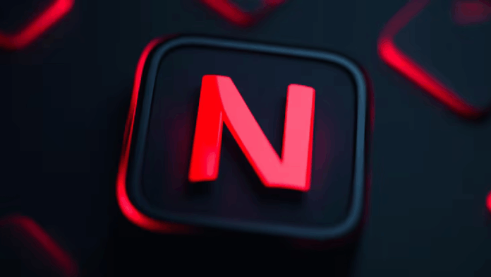 Letra N em vermelho do logo da Netflix