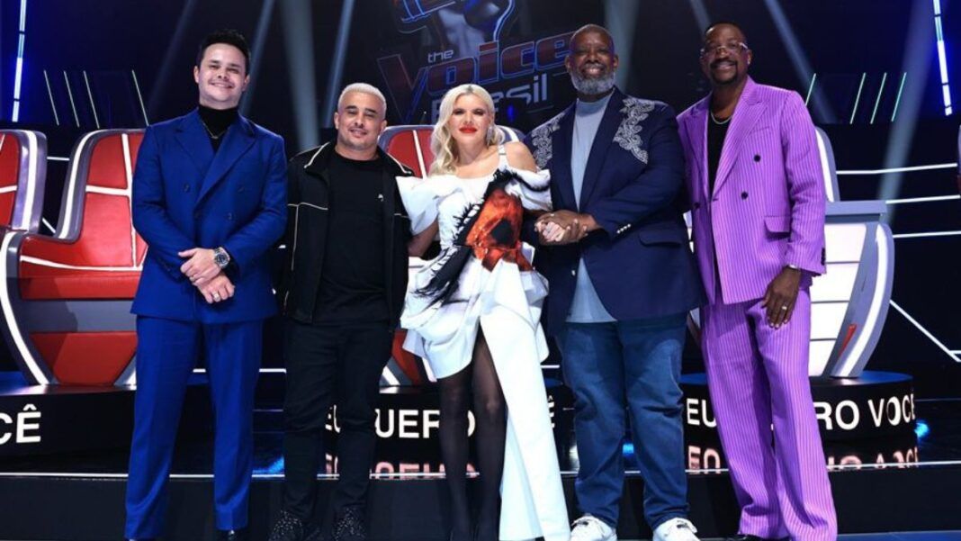 Jurados The Voice Brasil 2025. Mathues e Kauan, Duda Beat, Péricles e Mumuzinho