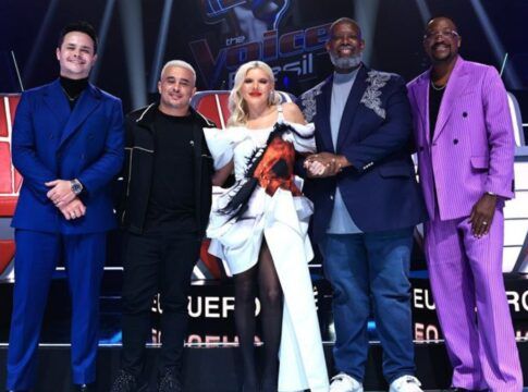 Jurados The Voice Brasil 2025. Mathues e Kauan, Duda Beat, Péricles e Mumuzinho