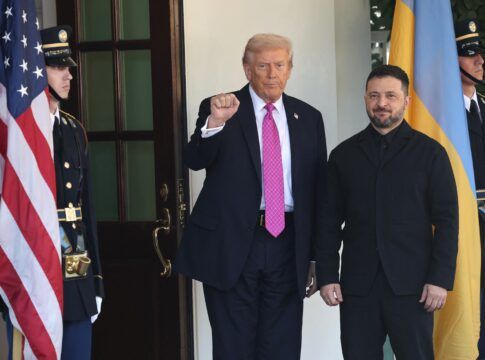 Donald Trump com Volodymyr Zelensky