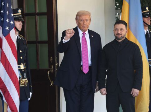 Donald Trump com Volodymyr Zelensky