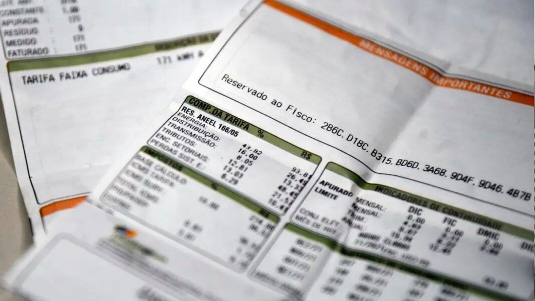 Imagem de uma conta de luz