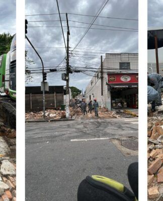 Ônibus derruba muro no Brás e mata duas pessoas; uma terceira vítima está em estado grave