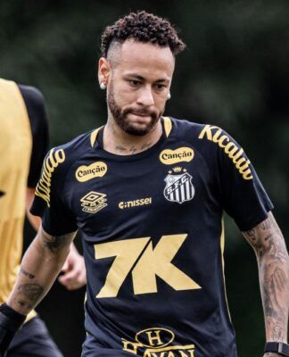 Neymar treinando pelo Santos
