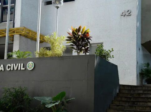 Fachada da Polícia Civil no Rio de Janeiro