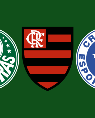 Logos de Palmeiras, Flamengo e Cruzeiro