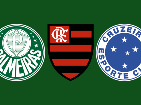 Logos de Palmeiras, Flamengo e Cruzeiro