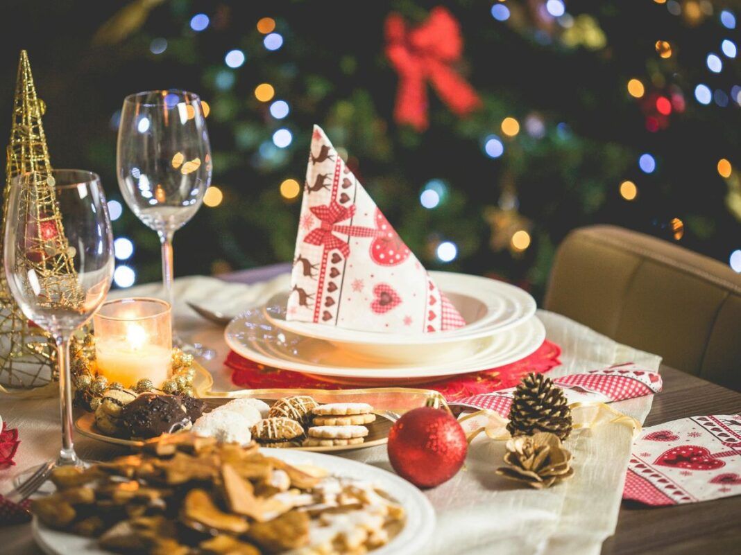 Mesa de ceia de natal