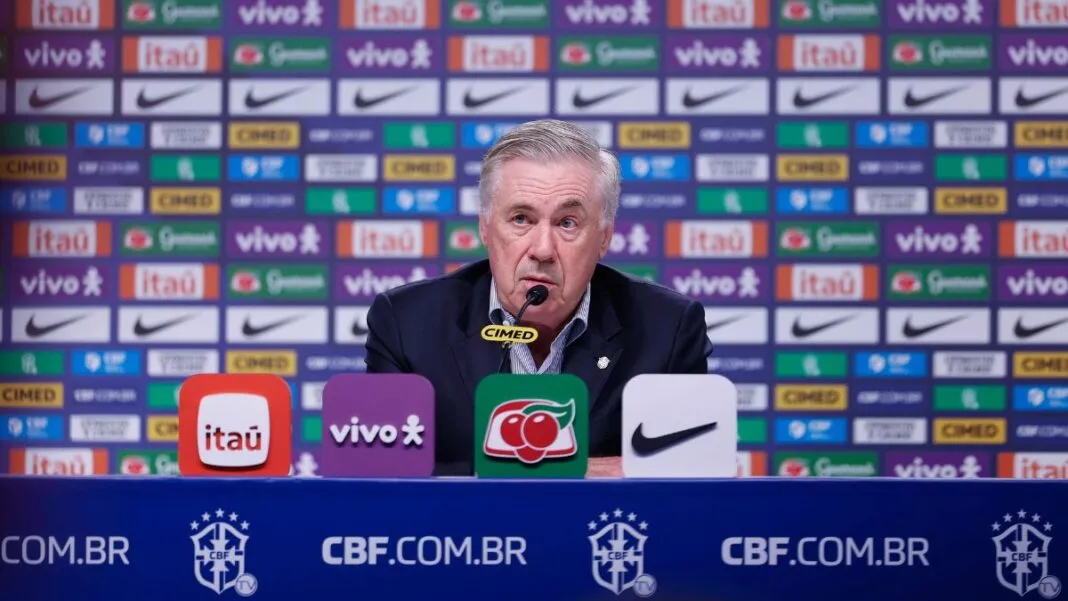 Carlo Ancelotti, treinador da Seleção Brasileira, em entrevista coletiva