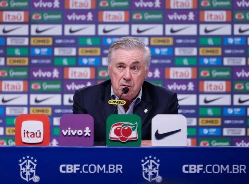 Carlo Ancelotti, treinador da Seleção Brasileira, em entrevista coletiva
