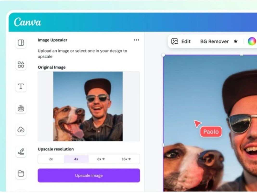 A imagem mostra a interface da plataforma Canva