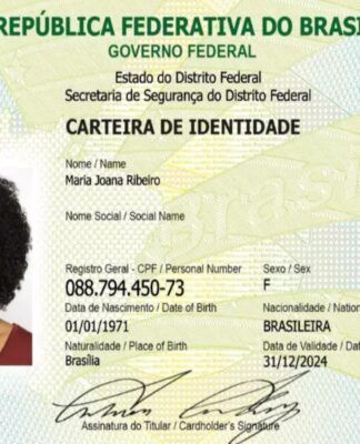 Imagem ilustrativa da nova carteira de identidade digital