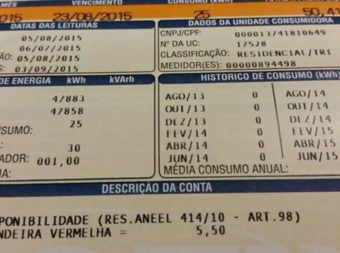 imagem de conta de energia