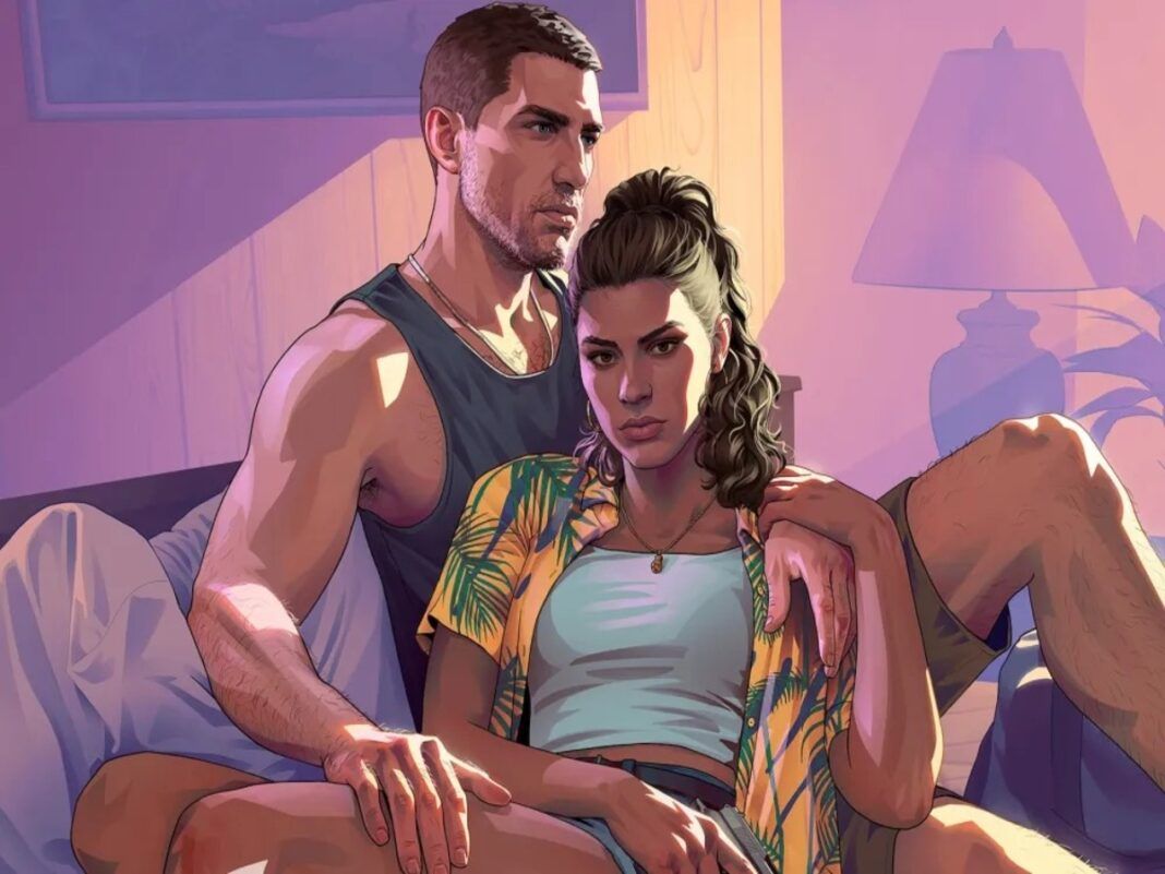 Imagem colorida de personagens de GTA