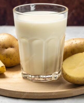 Imagem coloirda de suco de batata