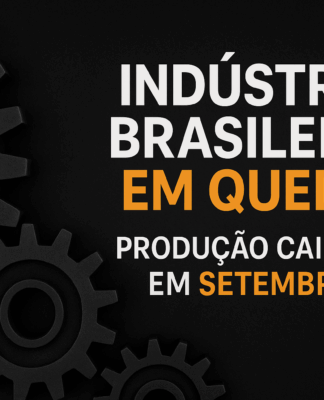 Indústria brasileira freia outra vez: produção cai 0,4% em setembro, comparado com agosto