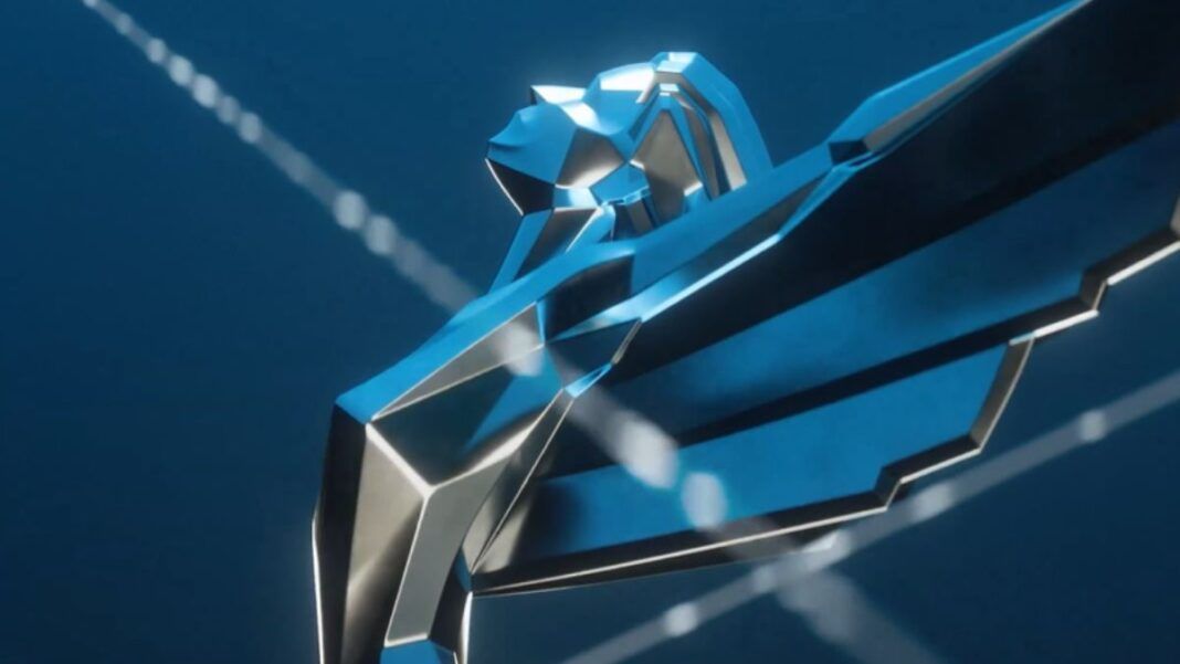 Foto de uma parte do troféu The Game Awards