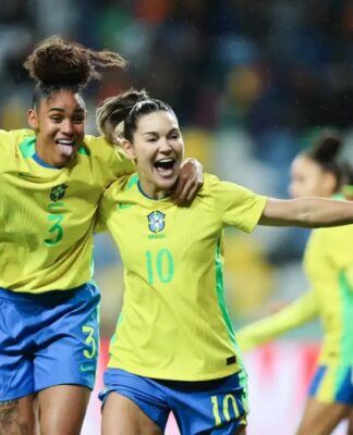 Seleção feminina fecha 2025 em alta e atropela Portugal por 5 a 0 em Aveiro