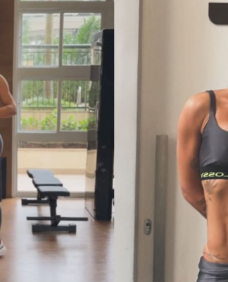 Influenciadora Virginia Fonseca em treino