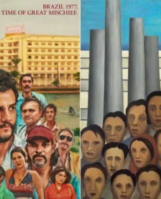 Cartaz do Agente Secreto e obra de Tarsila do Amaral