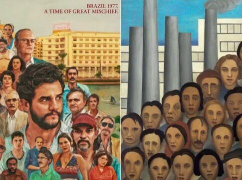 Cartaz do Agente Secreto e obra de Tarsila do Amaral