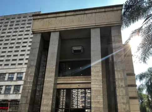 Fachada da Biblioteca Mário de Andrade, em São Paulo