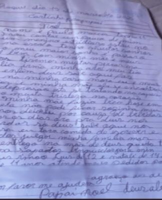 Carta escrita por paulo pedindo 