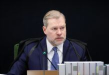 Ministro Dias Toffoli durante sessão da Segunda Turma do STF