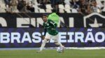 O jogador Facundo Torres, da SE Palmeiras, em jogo contra a equipe do Botafogo