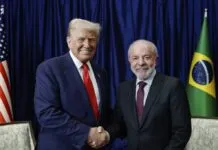 O presidente Lula durante encontro Donald Trump em Kuala Lampur, Malásia (Ricardo Stuckert/PR)