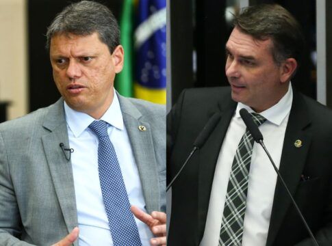Flávio Bolsonaro diz que tem boa relação com Tarcísio e deve ter seu apoio