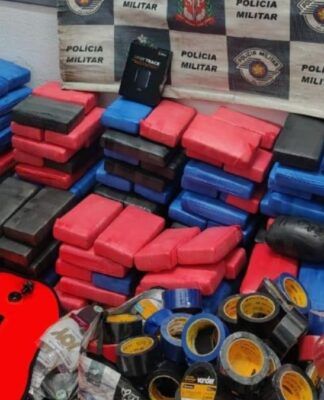 PM apreende 297 quilos de cocaína no litoral de SP