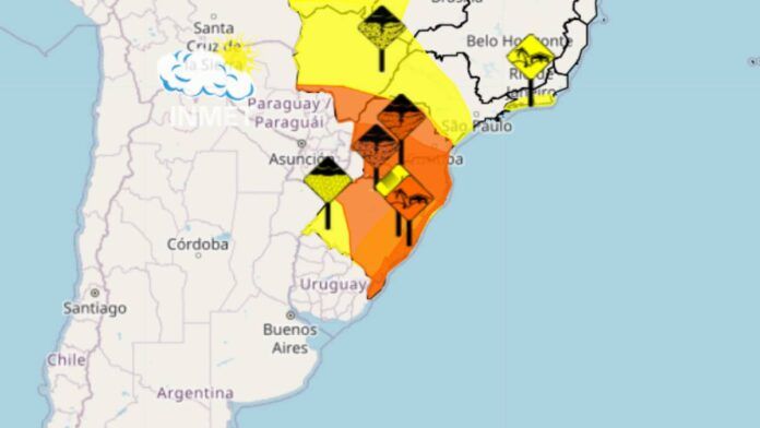 Inmet emite alerta de tempestade para toda a Região Sul
