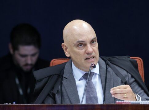 O ministro Alexandre de Moraes profere seu voto no julgamento da Ação Penal 2694 -Núcleo 4