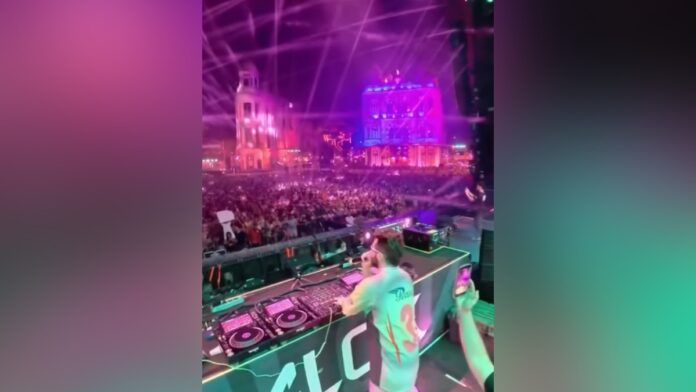 Show do DJ Alok, no Marco Zero durante o Carnaval no Recife. (Foto: Reprodução/Instagram/Carnaval Recife)